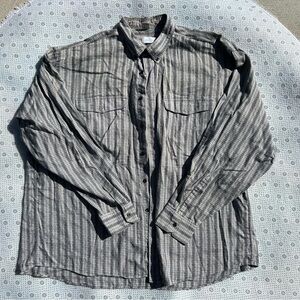 Vintage Valentino Uomo Geometric Button-Up Shirt (XL)